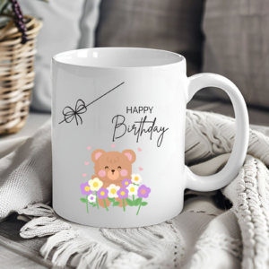Teddy Bloom Birthday Mug