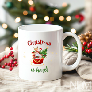 Santa's Sleigh Ride Christmas Mug