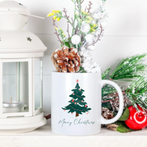 Cozy Christmas Tree & Snow Mug